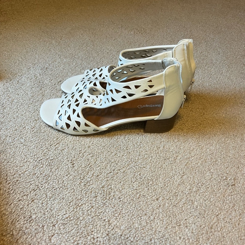 White sandals